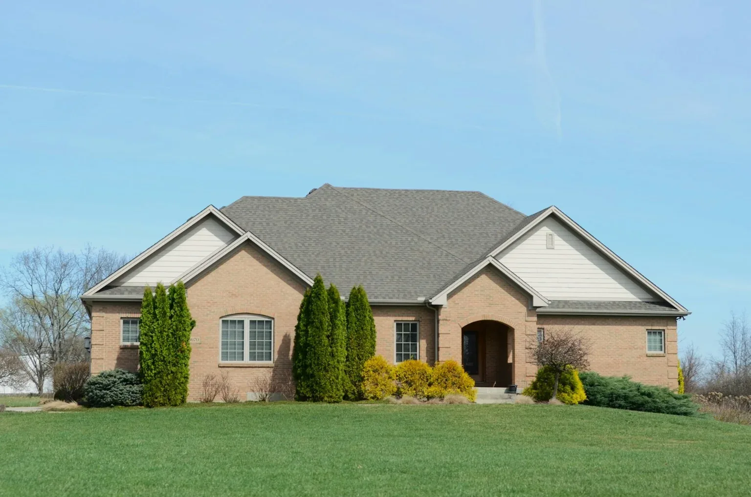 Open residential lawn