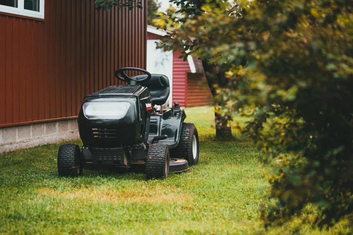 Freshly maintained lawn